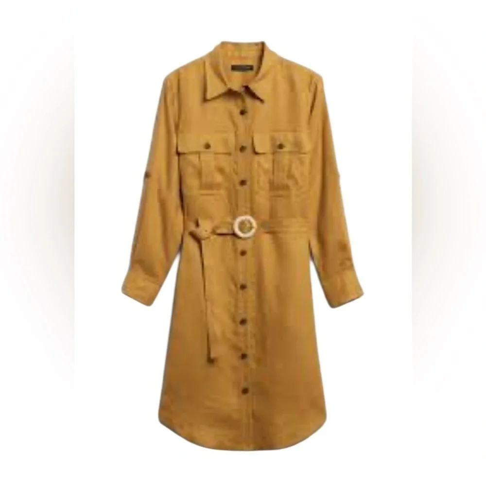 BR Heritage Scout Dress Mustard Button-Up  Dress - Picture 5 of 5